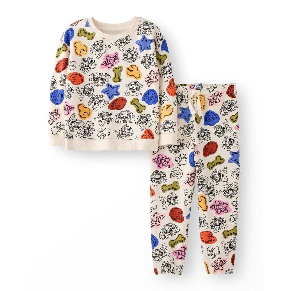 Hanna Andersson Paw Patrol Set 2T Cream French Terry Sweatshirt Joggers NEW